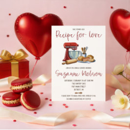She Found her Recipe for Love! Bridal Shower Kaart