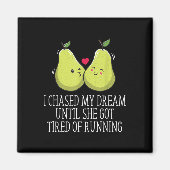 She Got Tired Running Wedding Proposal Groom Engag Magneet (Voorkant)