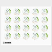 she - green ronde sticker (Vel)