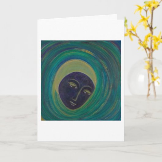 She Hears Our Cries Greeting Card, Poem Inside Kaart (Gele Bloem)