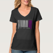 She Her Hers Pronouns Asexual Pride Flag Barcode A T-shirt (Voorkant)