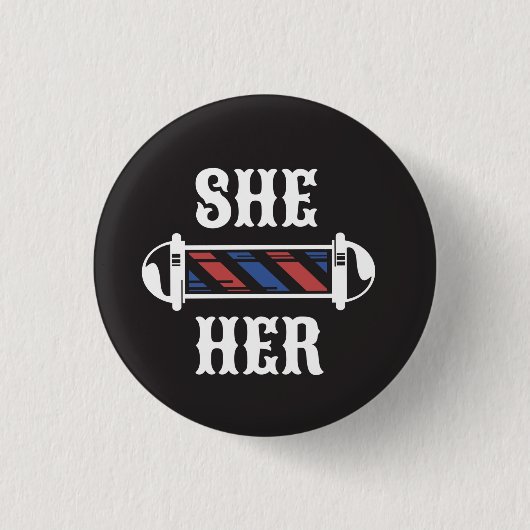 SHE/HER Pronoun Button (Voorkant)