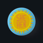 SHE / HER Pronouns Sunshine Pride Handgeschreven Ronde Button 3,2 Cm<br><div class="desc">Decoreer je outfit met deze coole kunstknop. Het is een geweldig cadeau! U kunt het aanpassen en tekst ook toevoegen. Bekijk mijn winkel voor veel meer kleuren en patronen! Laat me weten of je ook iets op maat wilt.</div>