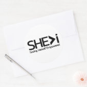 SHE>i Zien dat ze zichzelf machtig maken Ronde Sticker (Envelop)