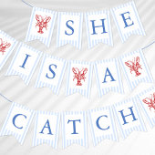 She Is A Catch Coastal Hamptons Bachelorette Vlaggetjes