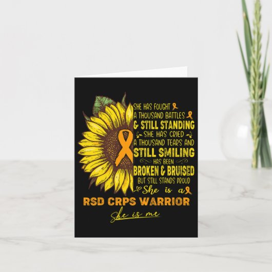 She Is A Rsd Crps Warrior She Is Me Kaart (Voorkant)