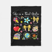 She Is A Third Grader Bible Verses Back To School  Fleece Deken (Voorkant)
