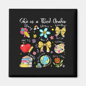 She Is A Third Grader Bible Verses Back To School  Magneet (Voorkant)