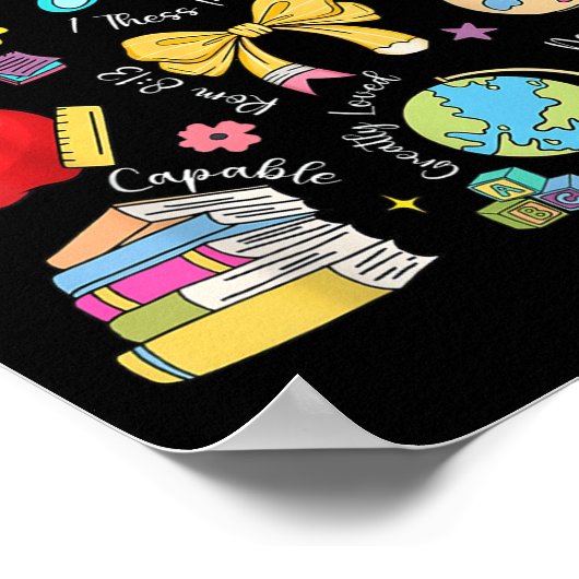 She Is A Third Grader Bible Verses Back To School  Poster (Hoek)