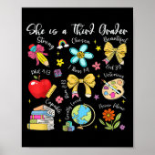 She Is A Third Grader Bible Verses Back To School  Poster (Voorkant)