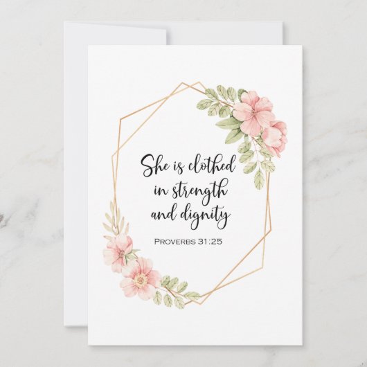 She Is Clothed in Strength and Dignity Birthday (Voorkant)
