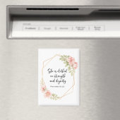 She Is Clothed in Strength and Dignity Floral Magneet (Insitu (Vaatwasser))