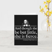 She Is Fierce Shakespeare Quote Shirt Theater Play Kaart (Gele Bloem)