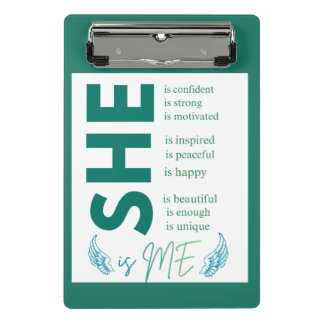 SHE Is Me Inspirerende Vrouwen Empowerment Trui Mini Klembord