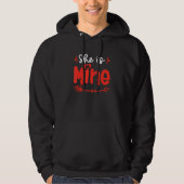 She Is Mine He Is Mine Set Matching Couples Valent Hoodie (Voorkant)