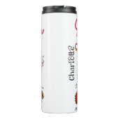 She Is Mom Floral Affirmation Scripture Art Thermosbeker (Achterkant)