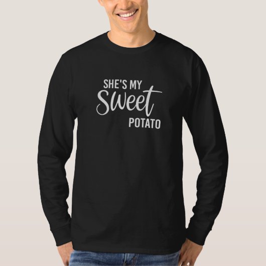She Is My Sweet Potato I Yam Couples Thanksgiving  T-shirt (Voorkant)