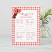 She Is Ready to Pop Red Trivia Game Card Advieskaart (Staand voorkant)