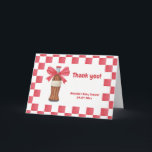 She is Ready to Pop Soda Bottle Baby Shower Bedankkaart<br><div class="desc">Watercolor Soda Bottle with red bow Baby Shower.</div>