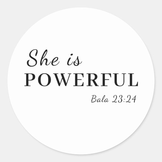 She is Strong Christian Faith Sticker (Voorkant)