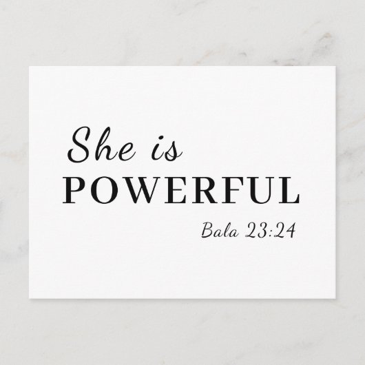 She is Strong Proverbs 31:25 Design Briefkaart (Voorkant)