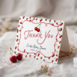 She is The Cherry on top Baby Shower Thank You Bedankkaart<br><div class="desc">Say thanks in style with this Cherry Baby Shower Thank You Card</div>