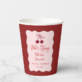 She is tying the knot Bridal Shower Papieren Bekers (Voorkant)