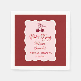 She is tying the knot Bridal Shower Servet