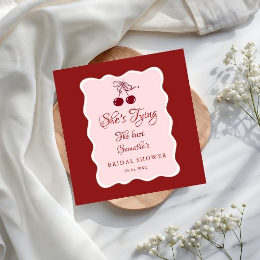 She is tying the knot Bridal Shower Servet