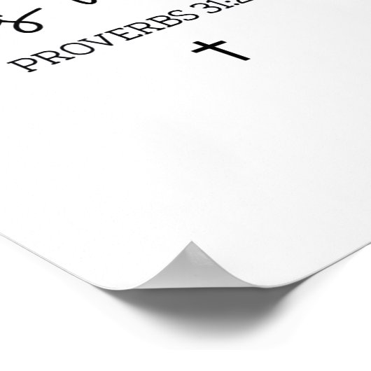 She Is Worthy Proverbs 31_25 Christian Boho Bible  Poster (Hoek)