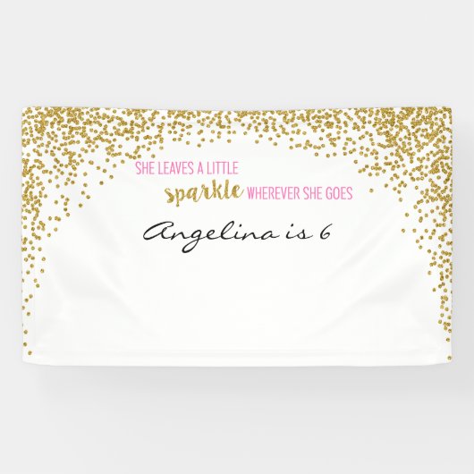 She leaves a little sparkle wherever she goes spandoek (Horizontaal)