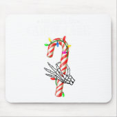 She Likes My Candy Cane Skeleton Couples Christmas Muismat (Voorkant)