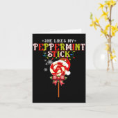 She Likes My Peppermint Stick I Love Her Big Bulbs Kaart (Gele Bloem)