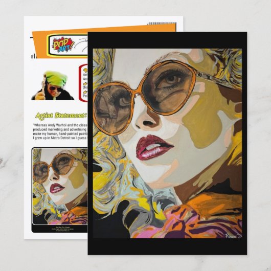 She Likes Pina Coladas Painting Small-Scale Print  Kaart (Voorkant / Achterkant)