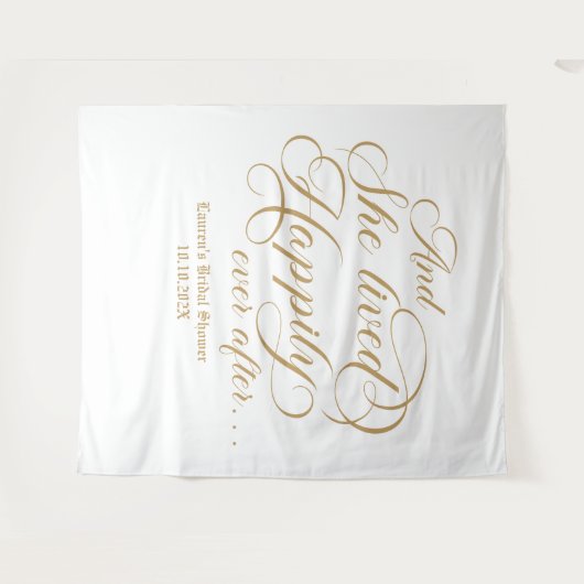 She lived happily ever after royal photobooth back wandkleed (Voorkant (horizontaal))