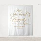 She lived happily ever after royal photobooth back wandkleed (Voorkant)