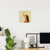 She Looked at the Moon Until It Melted Poster (Thuiskantoor)