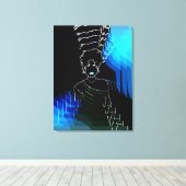 she - negativo - efeito canvas afdruk (Insitu (Houten vloer))