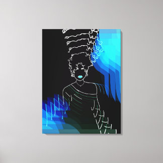 she - negativo - efeito canvas afdruk