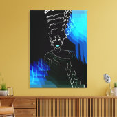 she - negativo - efeito canvas afdruk (Insitu (Woonkamer))