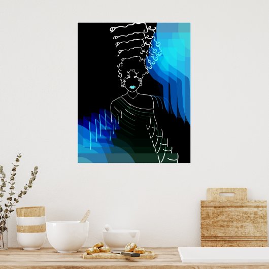 she - negativo - efeito poster (Keuken)