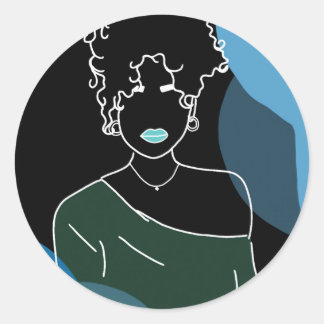 she - negativo ronde sticker