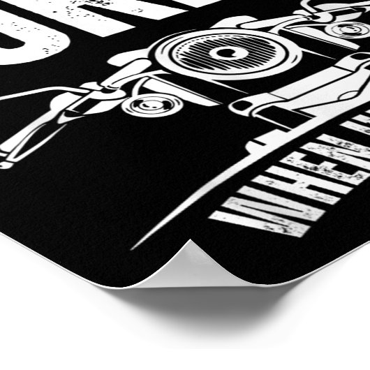 She Only Purrs When I'm On Top Funny Motorcycle Ri Poster (Hoek)