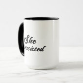 "She Persisted" Typografie Politieke uitdrukking Mok (Voorkant links)