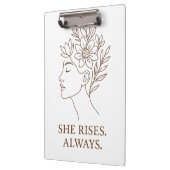 She Rises. Always — Minimalist Empowerment Design Klembord (Links)