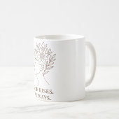 She Rises. Always — Minimalist Empowerment Design Koffiemok (Voorkant rechts)
