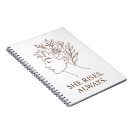 She Rises. Always — Minimalist Empowerment Design Notitieboek
