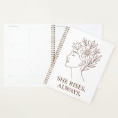 She Rises. Always — Minimalist Empowerment Design Planner (Display)