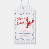 She’s a Catch Lobster Bachelorette Thank You Cadeaulabel (Voorkant)