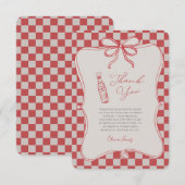 She’s ready to pop baby shower bedankkaart (Voorkant / Achterkant)